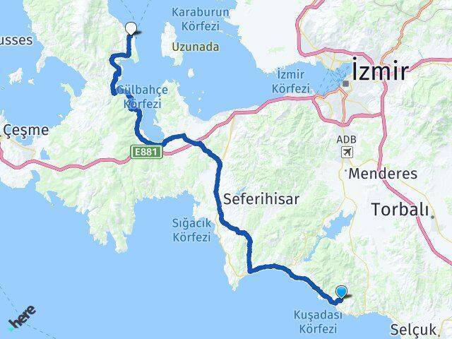 Özdere Cumhuriyet Mordoğan Arası Kaç Km - Yol Tarifi
