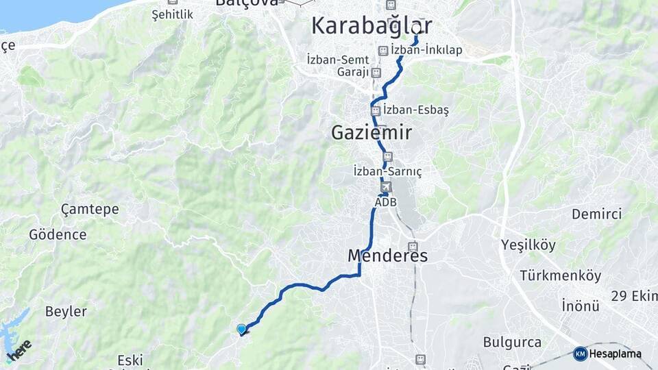 Yeniköy Buca Arası Kaç Km - Yol Tarifi