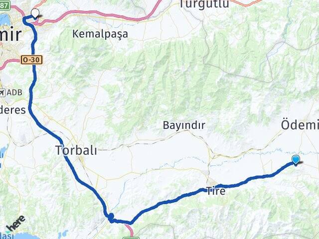 Balabanlı Ege Üniversitesi Arası Kaç Km - Yol Tarifi