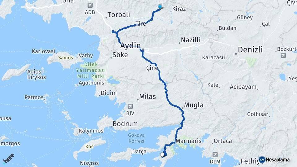 Birgi Selimiye Arası Kaç Km - Yol Tarifi