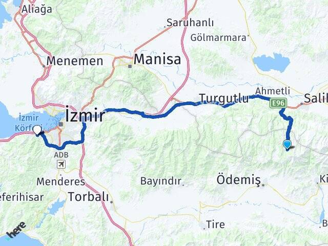 Bozdağ İzmir Ekonomi Üniversitesi Arası Kaç Km - Yol Tarifi