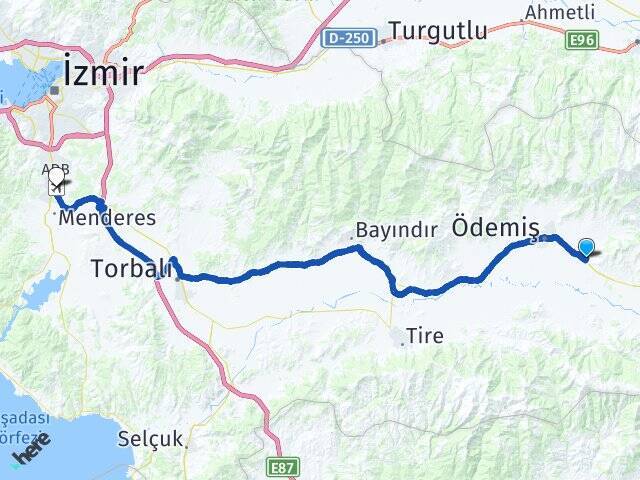 Gereli Adnan Menderes Havalimanı Arası Kaç Km - Yol Tarifi