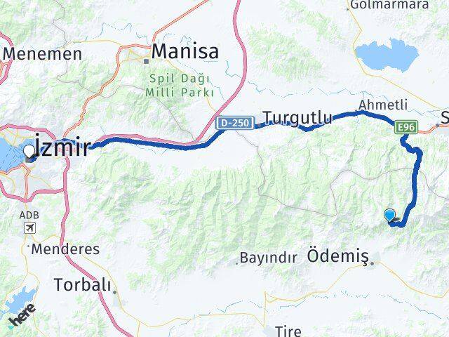 Gölcük İzmir Arası Kaç Km - Yol Tarifi