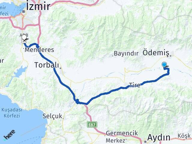 Karakova Adnan Menderes Havalimanı Arası Kaç Km - Yol Tarifi