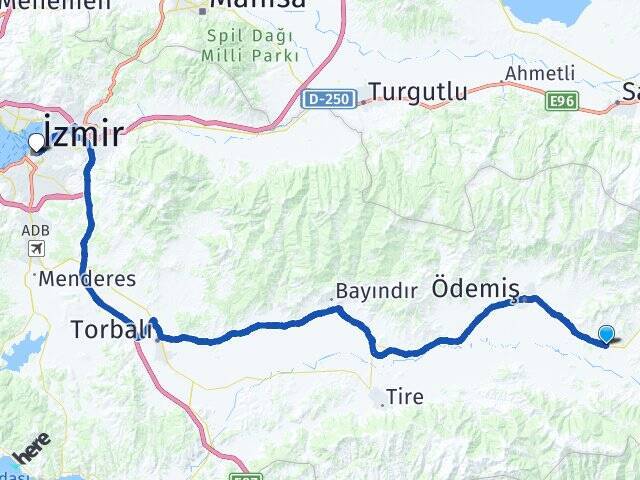 Kaymakçı Basmane Tren Garı Arası Kaç Km - Yol Tarifi