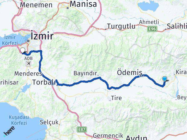 Uzundere Karabağlar Arası Kaç Km - Yol Tarifi