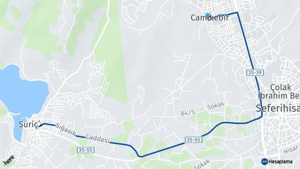 Camikebir Sığacık Arası Kaç Km - Yol Tarifi