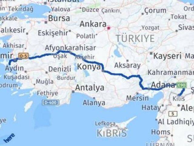 İzmir Seferihisar Kilis Arası Kaç Km - Yol Haritası
