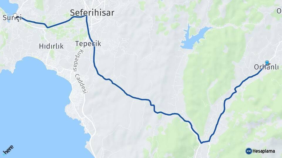 Orhanlı Sığacık Arası Kaç Km - Yol Tarifi