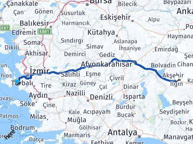 Sığacık Fahrettin Altay Arası Kaç Km - Yol Tarifi