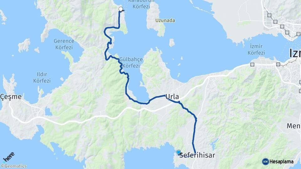 Sığacık Mordoğan Arası Kaç Km - Yol Tarifi