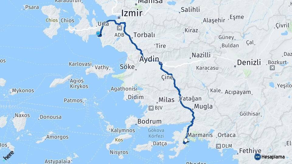 Sığacık Turunç Arası Kaç Km - Yol Tarifi