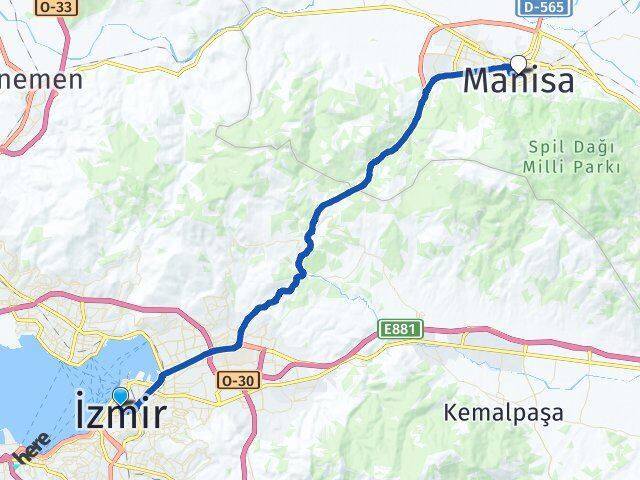 İzmir Şehzadeler Arası Kaç Km - Yol Tarifi