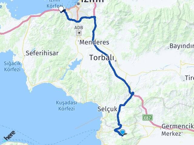 Gökçealan İzmir Ekonomi Üniversitesi Arası Kaç Km - Yol Tarifi