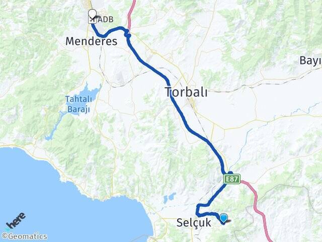 Şirince Adnan Menderes Havalimanı Arası Kaç Km - Yol Tarifi
