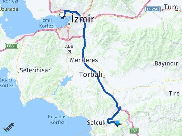 Şirince Bostanlı Vapur İskelesi Arası Kaç Km - Yol Tarifi