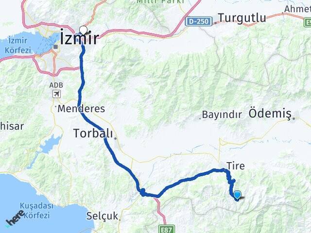 Dündarlı Ege Üniversitesi Arası Kaç Km - Yol Tarifi