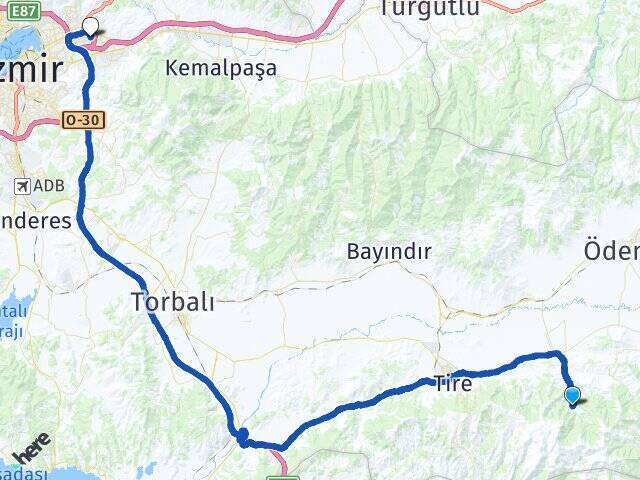 Eğridere Ege Üniversitesi Arası Kaç Km - Yol Tarifi