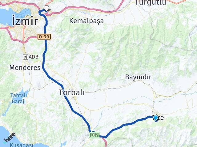 Kaplan Ege Üniversitesi Arası Kaç Km - Yol Tarifi