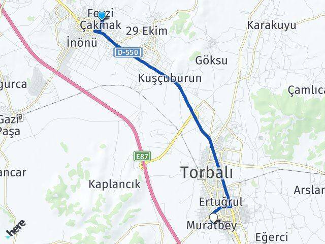 Fevzi Çakmak Muratbey Arası Kaç Km - Yol Tarifi