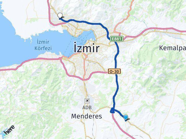 Türkmenköy Çiğli Arası Kaç Km - Yol Tarifi
