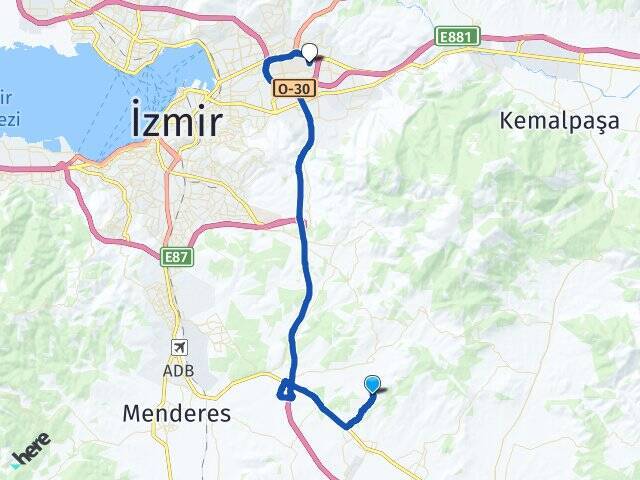 Yoğurtçular Ege Üniversitesi Arası Kaç Km - Yol Tarifi