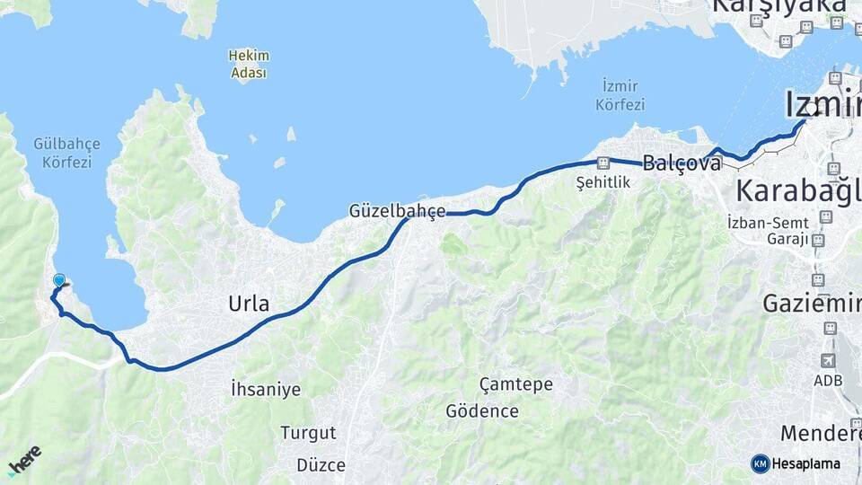 Gülbahçe Konak Arası Kaç Km - Yol Tarifi