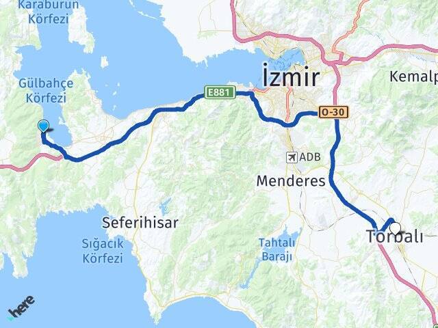 Gülbahçe Torbalı Arası Kaç Km - Yol Tarifi