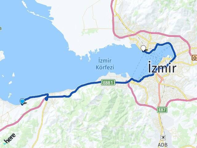 Kalabak Bostanlı Vapur İskelesi Arası Kaç Km - Yol Tarifi