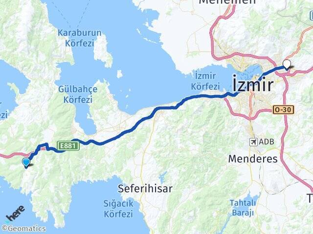 Zeytineli Ege Üniversitesi Arası Kaç Km - Yol Tarifi
