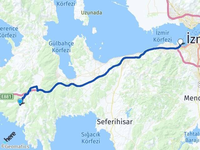 Zeytineli Üçkuyular Feribot İskelesi Arası Kaç Km - Yol Tarifi