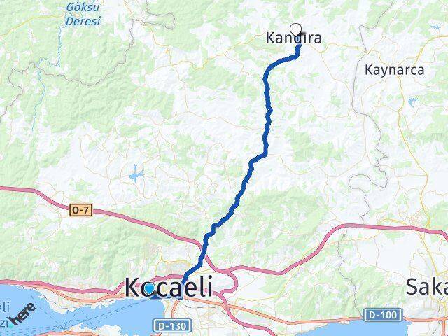 İzmit YHT Garı Kandıra Arası Kaç Km - Yol Tarifi