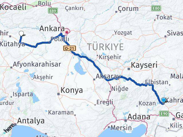 Kahramanmaraş Alpu Arası Kaç Km - Yol Tarifi