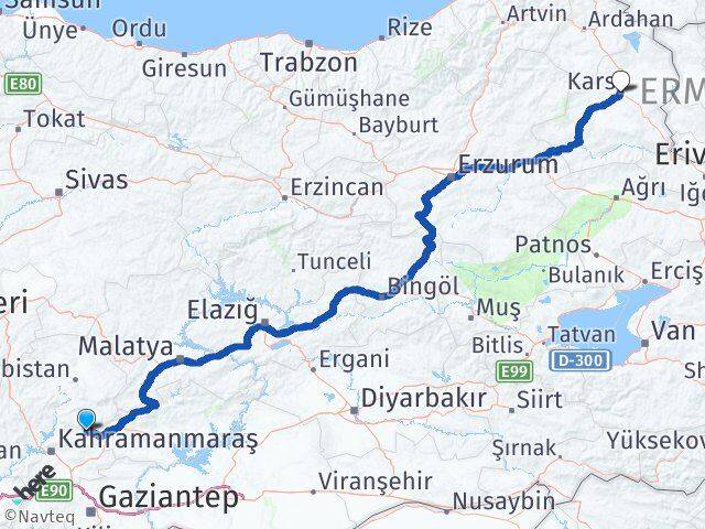 Çağlayancerit Kars Arası Kaç Km - Yol Tarifi