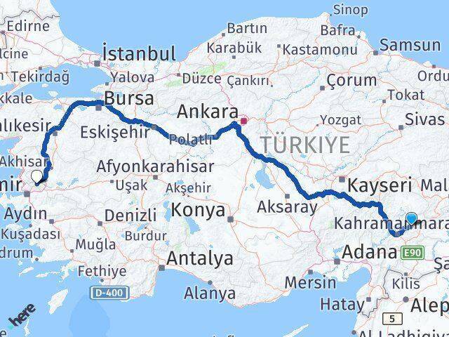 Çağlayancerit Manisa Arası Kaç Km - Yol Tarifi