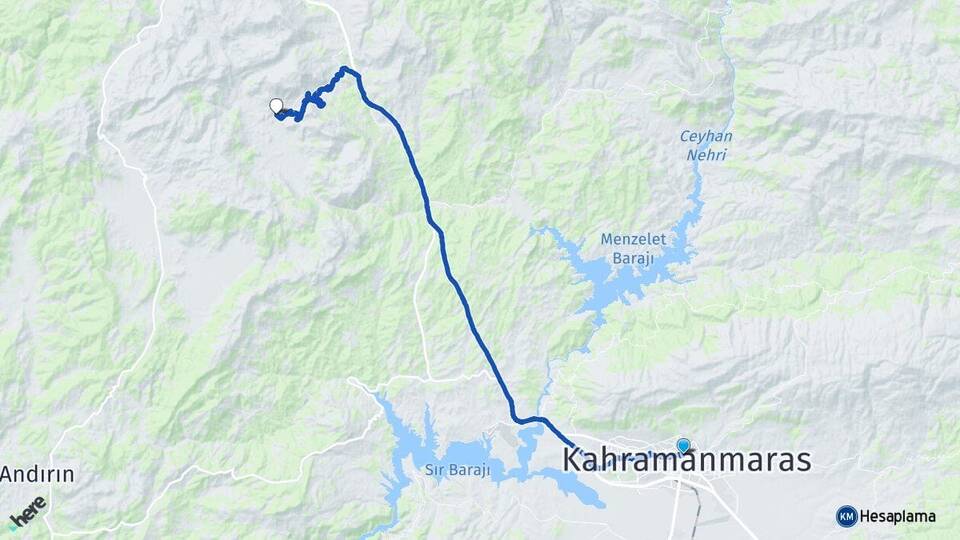 Kahramanmaraş Çukurhisar Onikişubat Arası Kaç Km - Yol Haritası
