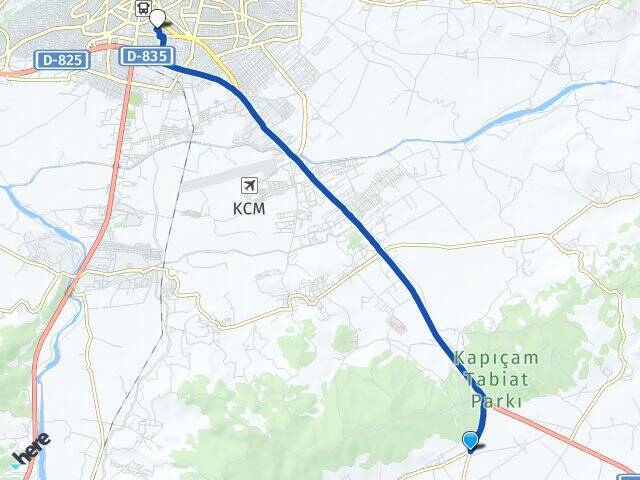 Kapıçam K.Maraş İstiklal Üniversitesi Arası Kaç Km - Yol Tarifi