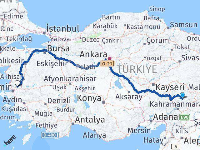 Ekinözü Manisa Arası Kaç Km - Yol Tarifi