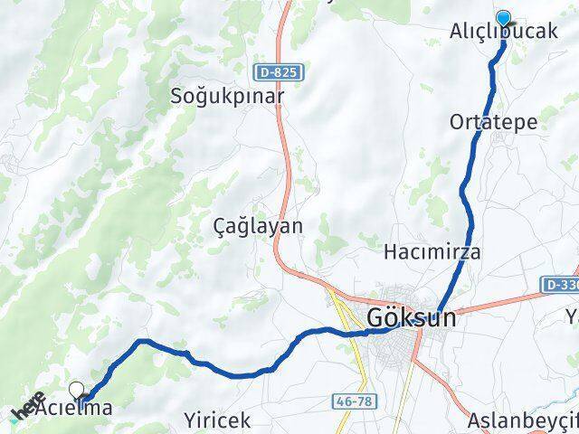 Alıçlıbucak Göksun Arası Kaç Km - Yol Tarifi