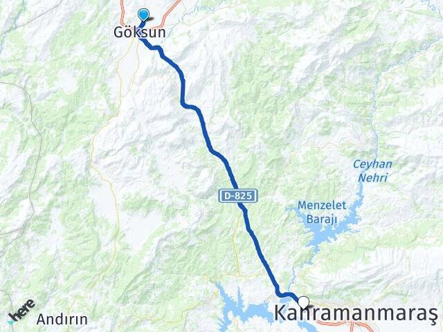 Hacımirza K.Maraş Sütçü İmam Üniversitesi Arası Kaç Km - Yol Tarifi