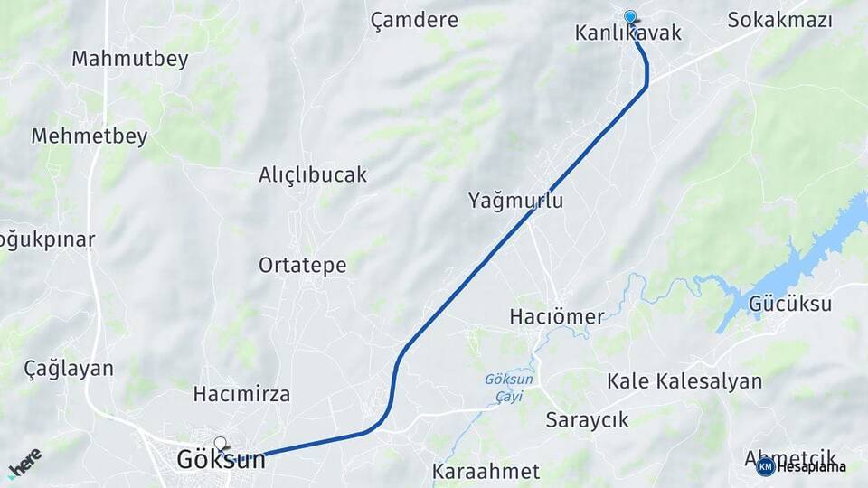 Kanlıkavak Göksun Arası Kaç Km - Yol Tarifi