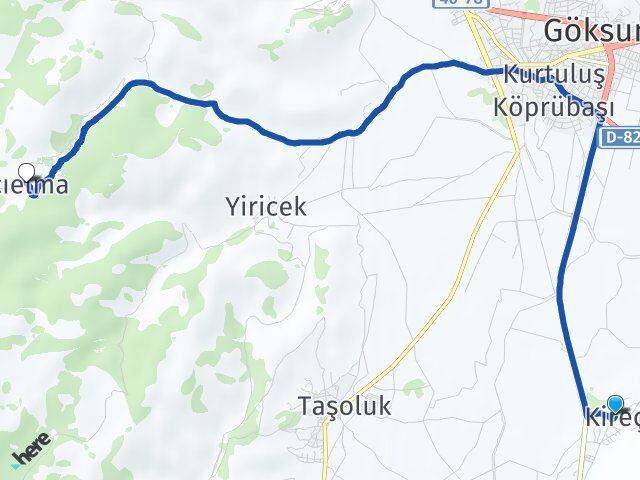 Kireç Göksun Arası Kaç Km - Yol Tarifi
