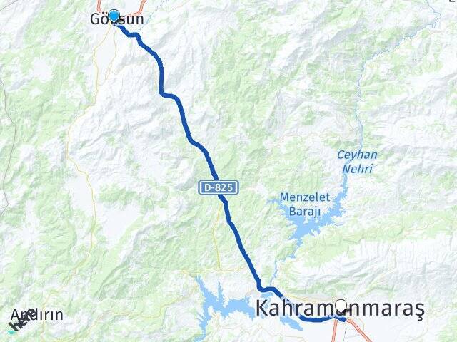Köprübaşı K.Maraş İstiklal Üniversitesi Arası Kaç Km - Yol Tarifi