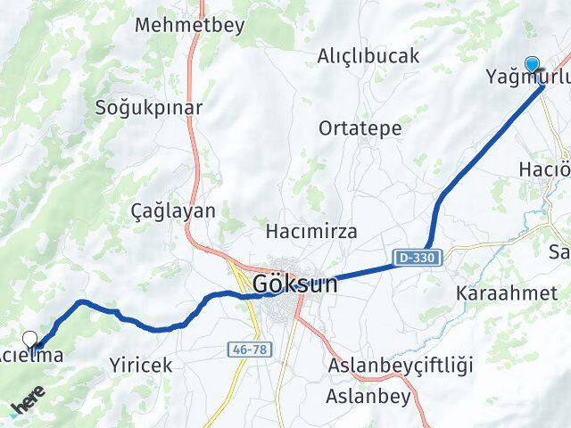 Yağmurlu Göksun Arası Kaç Km - Yol Tarifi