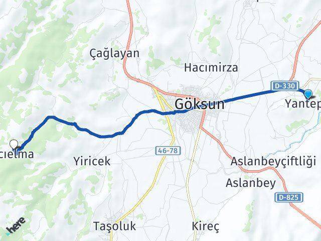 Yantepe Göksun Arası Kaç Km - Yol Tarifi