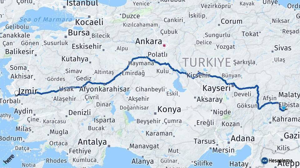 Nurhak İzmir Arası Kaç Km - Yol Tarifi