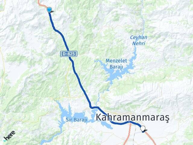 Tekir Kahramanmaraş Havalimanı Arası Kaç Km - Yol Tarifi