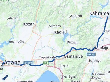 Kahramanmaraş Seyhan Arası Kaç Km - Yol Tarifi