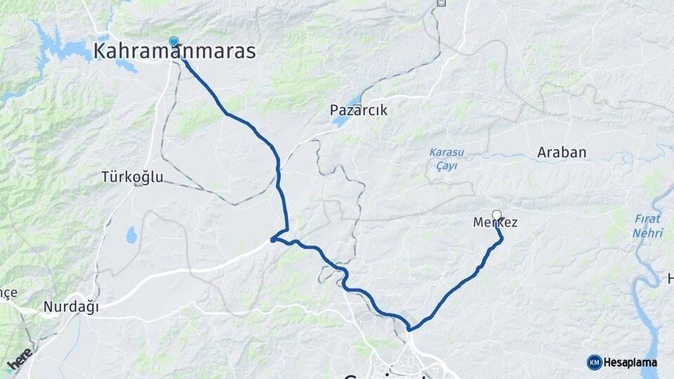 Kahramanmaraş Yavuzeli Arası Kaç Km - Yol Tarifi