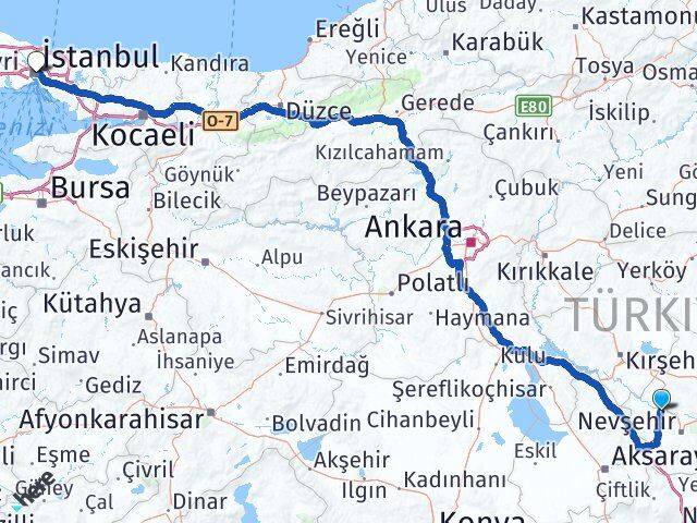 Kapadokya Havalimanı İstanbul Arası Kaç Km - Yol Tarifi